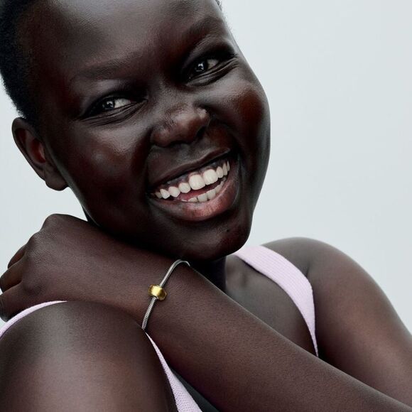 Pandora Golden Mini Murano Glass Charm - Picture 7 of 8